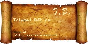 Trimmel Dóra névjegykártya